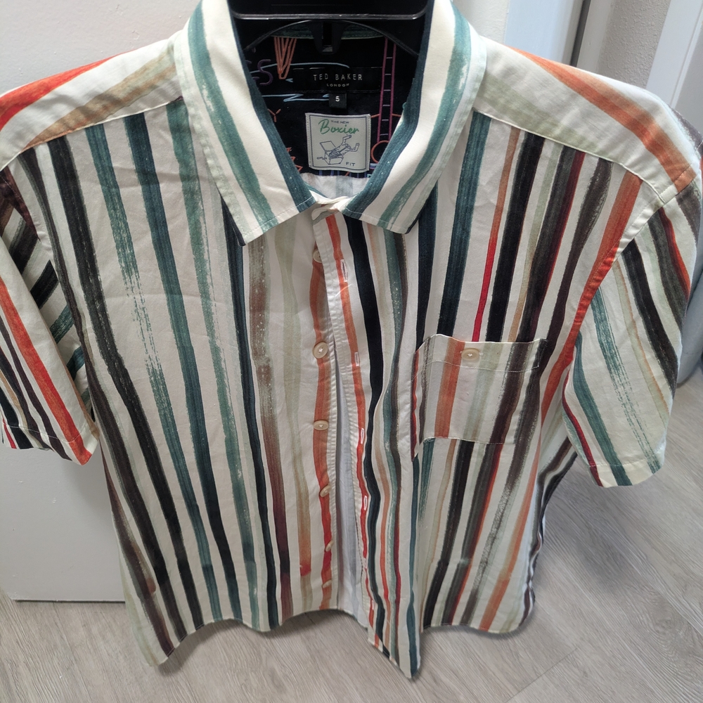 Ted Baker Multicolor Striped Men's Shirt